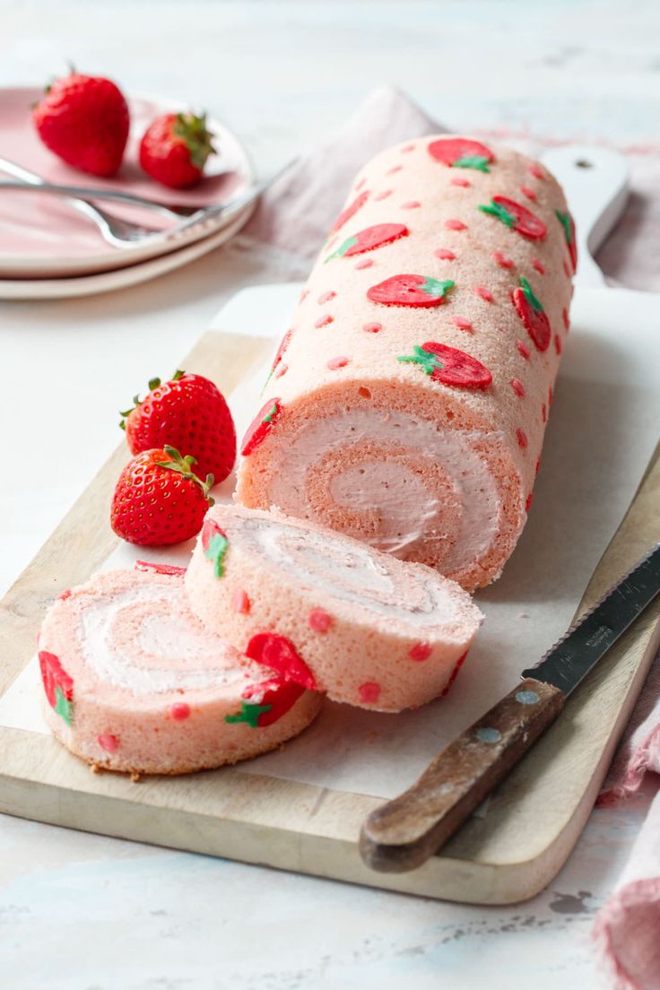 Strawberry Cake Roll _ Love and Olive Oil